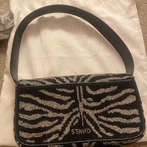 Staud Beaded zebra bag